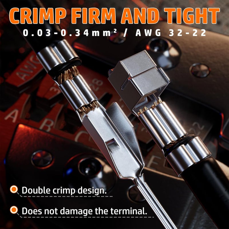 PEBA JST Ratcheting Crimper 32-22 AWG for 1.0mm/1.25mm/1.5mm/2.0mm Pitch Micro Connectors, Crimping Tool for JST-SH 1.0mm/GH 1.25mm/ZH1.5mm/PH 2.0mm, Molex TE terminals - Precision JST Crimp Tool - Image 4